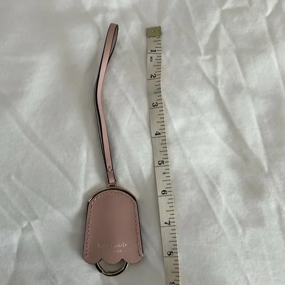 Kate Spade Leather Bag tag/keyring pink/gold - Picture 2 of 3